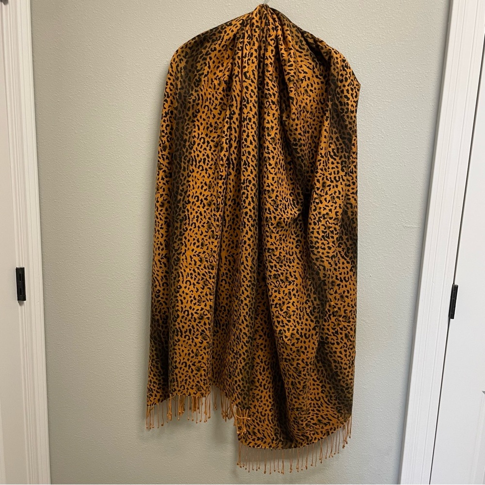 Leopard Print Wrap Measuring 89”x37”